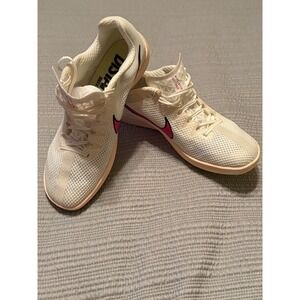 Nike Zoom Rival Distance Track Field Spikes White Pink Just Send It Men 11.5